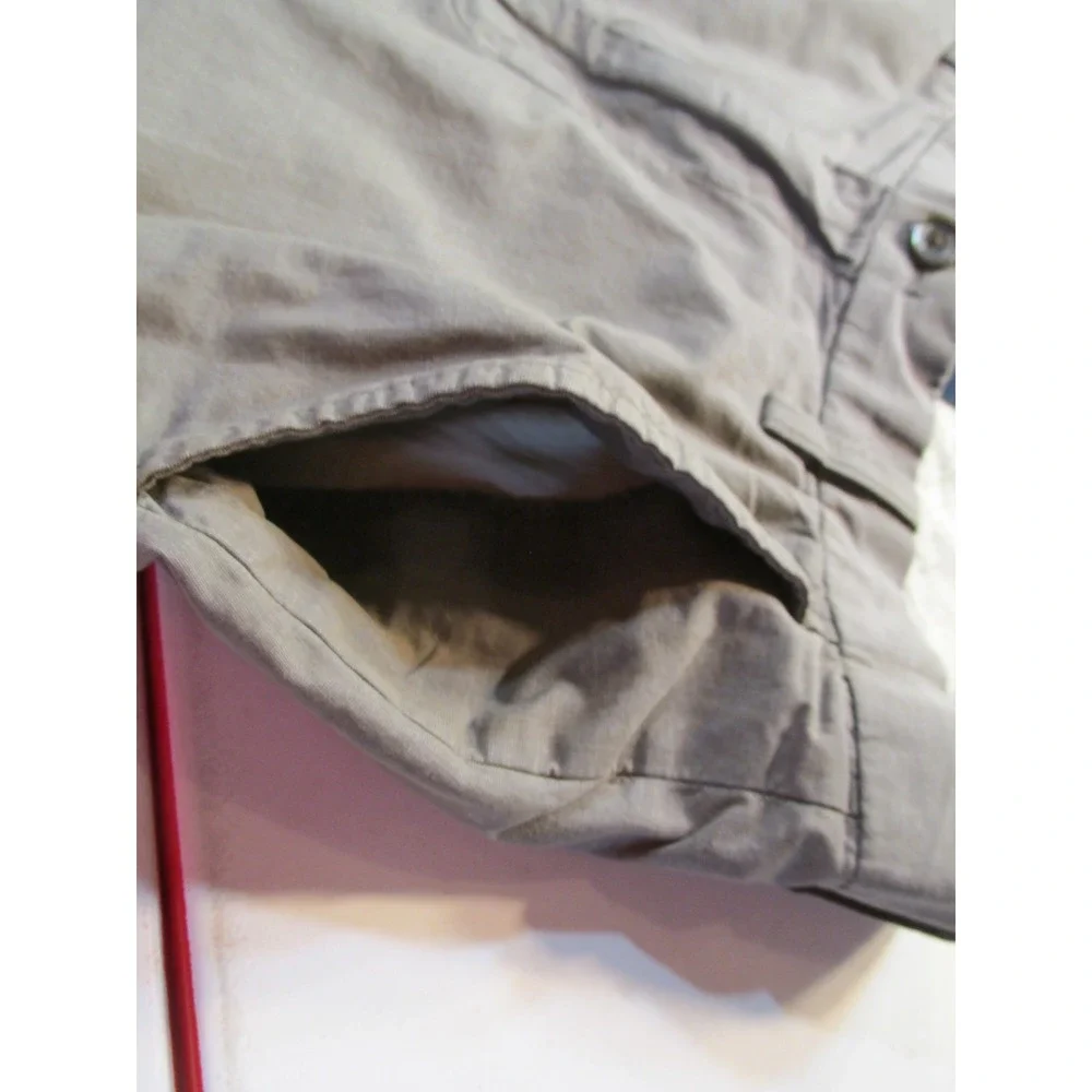 Banana Republic Mens Bermuda Shorts Brown 33 Cotton Flat Front Mid Rise 9 Inseam